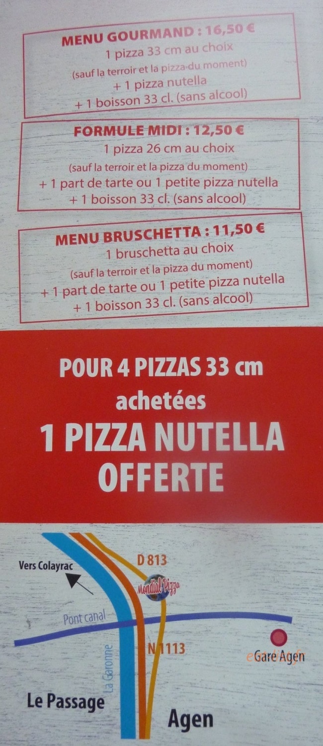 Mondial Pizza — carte page 6