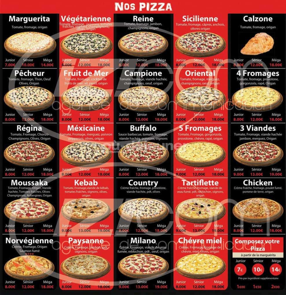 Pizza one — carte page 2