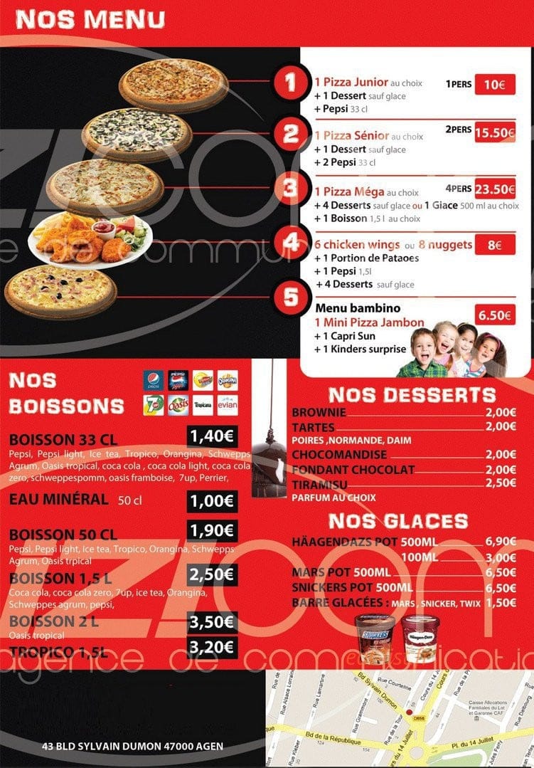 Pizza one — carte page 4