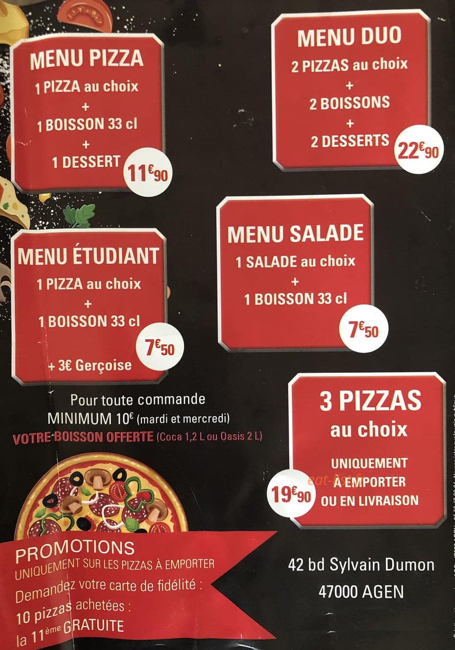 Pizzeria de la Gare — carte page 4