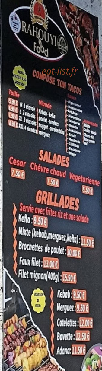 Rahouyi Food — carte page 2