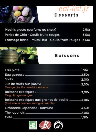 Taiyo Sushi — carte page 6