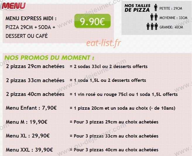 Univers Pizza — carte page 9