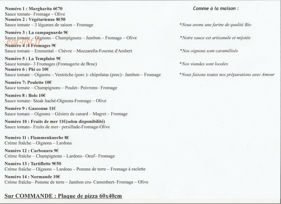 Comme à la maison — carte page 2