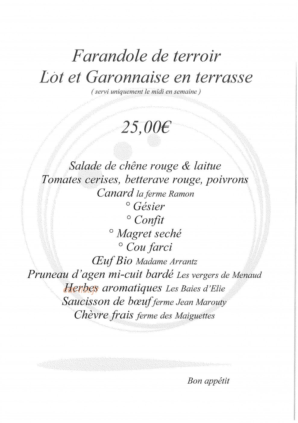 La cuisine de Vincent — carte page 12