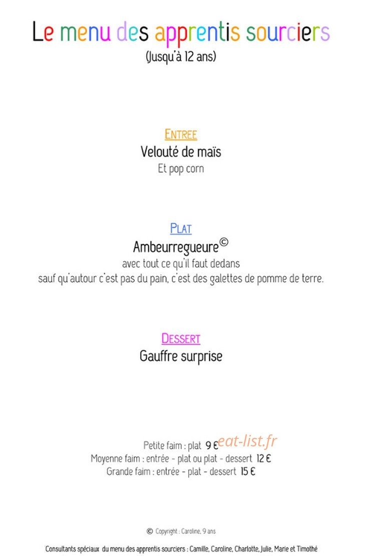Au Bord de la Source — carte page 5
