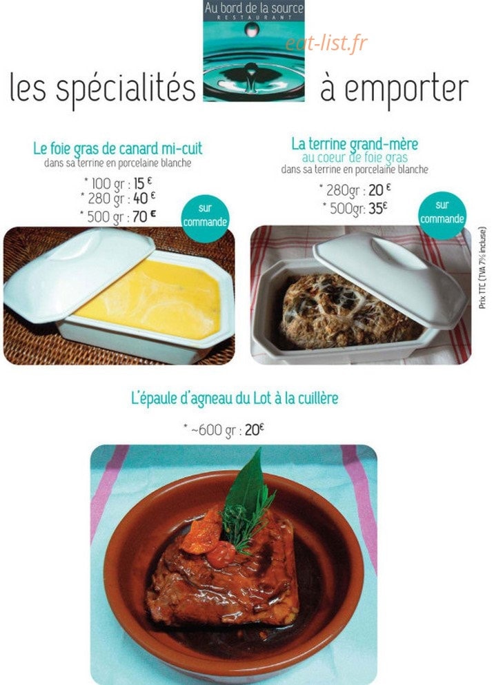Au Bord de la Source — carte page 6