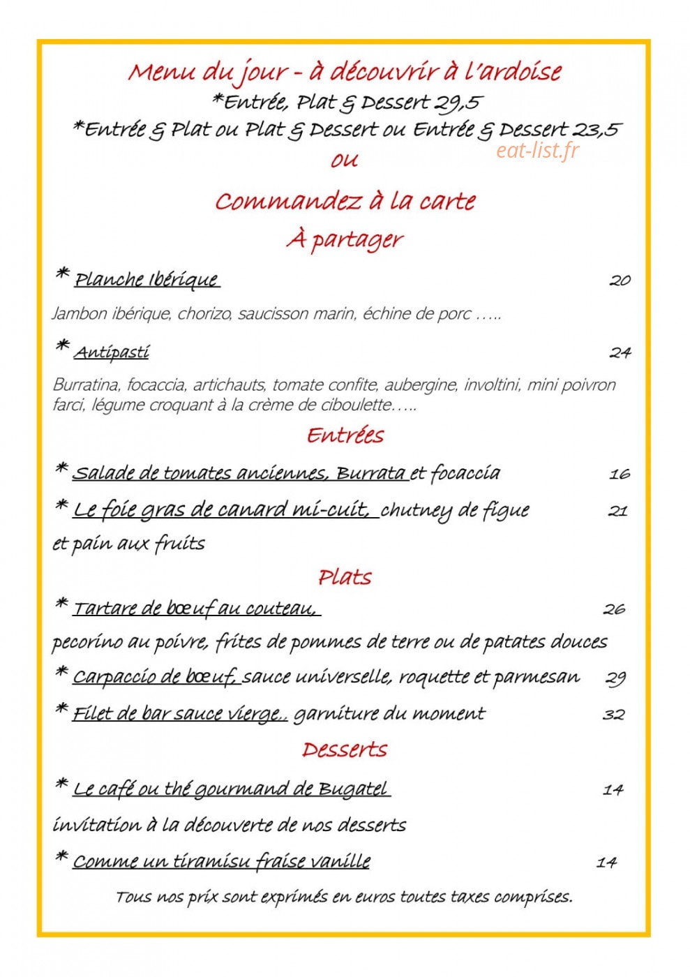 Domaine de Bugatel — carte page 1