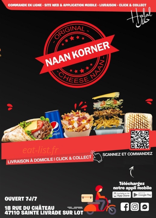 Naan korner — carte page 1