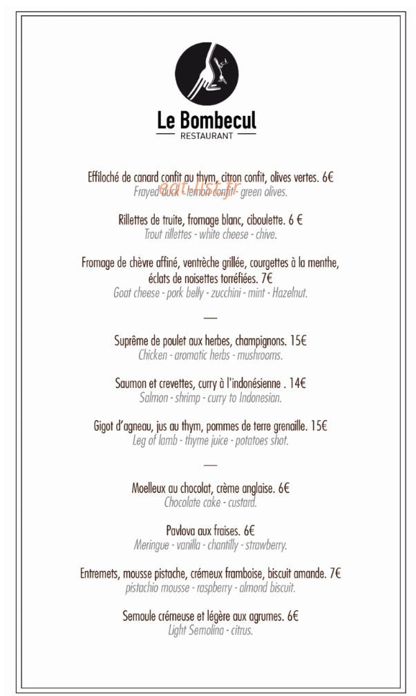 Le Bombecul — carte page 2