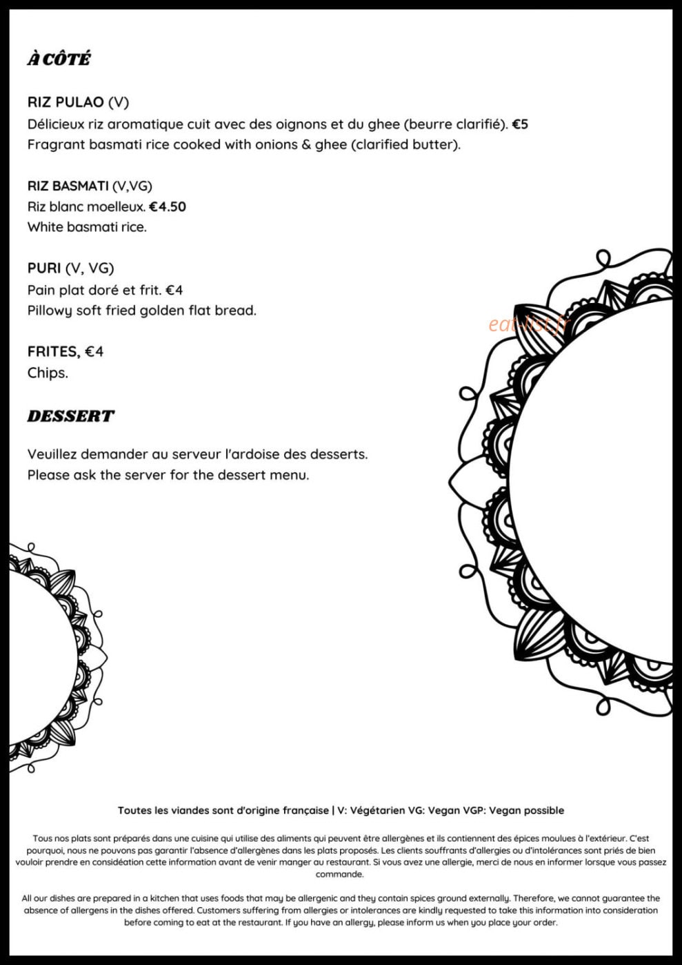 The Spice Kitchen — carte page 3