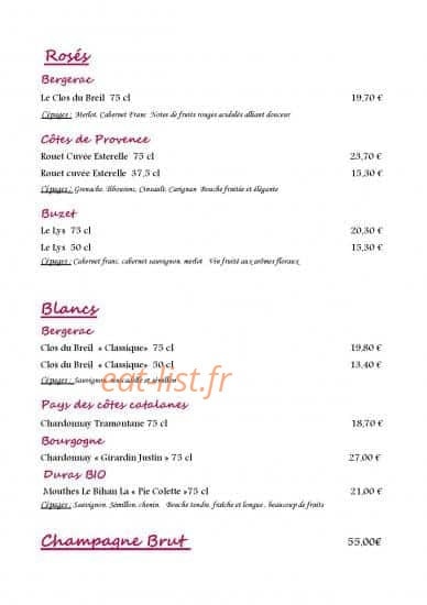 La Grappe de Raisin — carte page 6