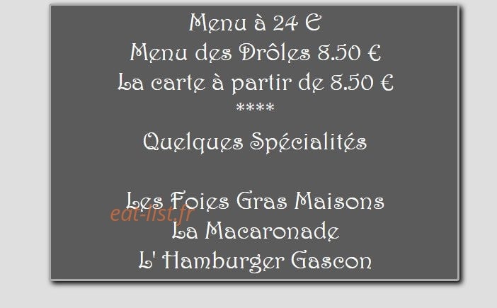 Auberge des Sept Princes — carte page 1