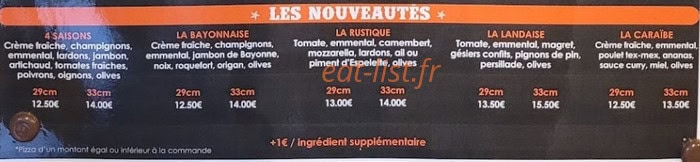 Pizza Shop — carte page 3