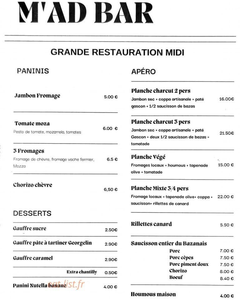 Le Madelo — carte page 1