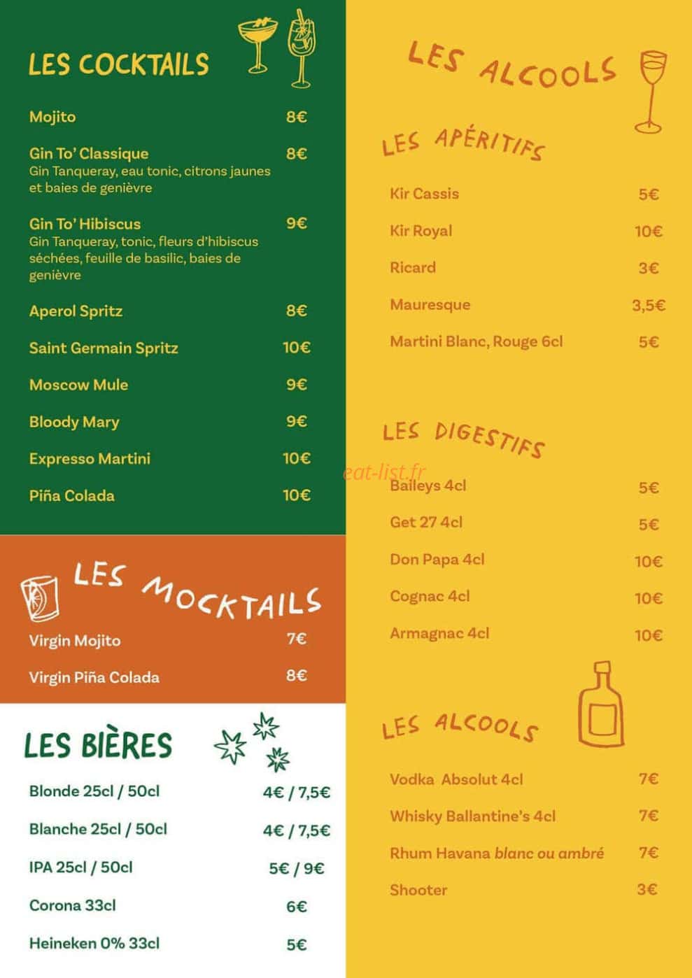 Guinguette Les Frangins — carte page 6