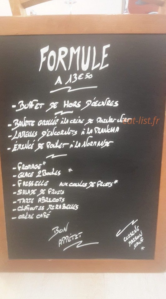 L'auberge des sables — carte page 1
