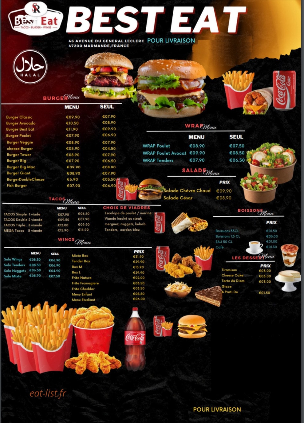 Best Eat — carte page 2