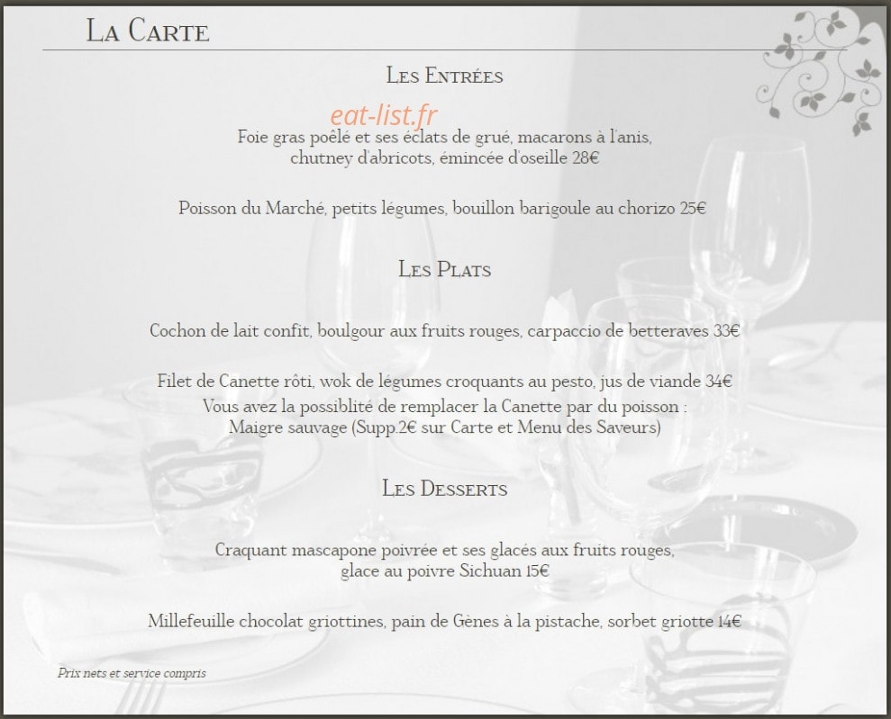 Boat aux saveurs — carte page 1
