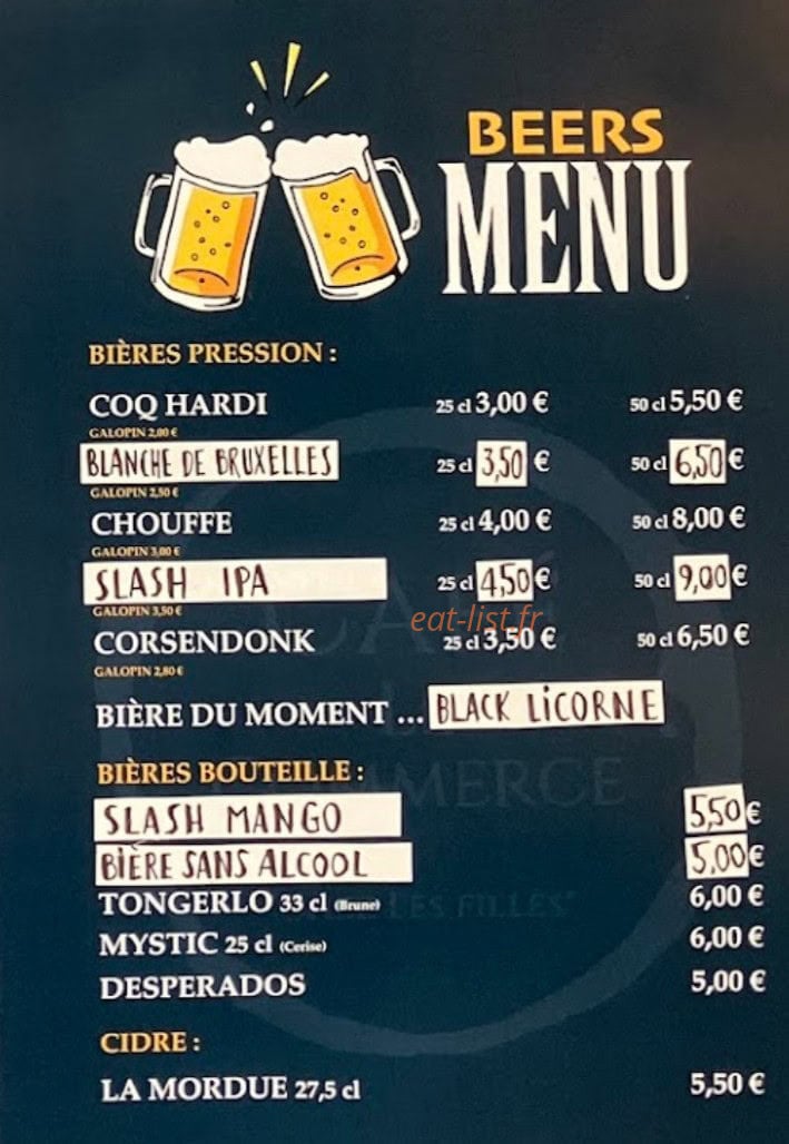 Café Le Commerce — carte page 4