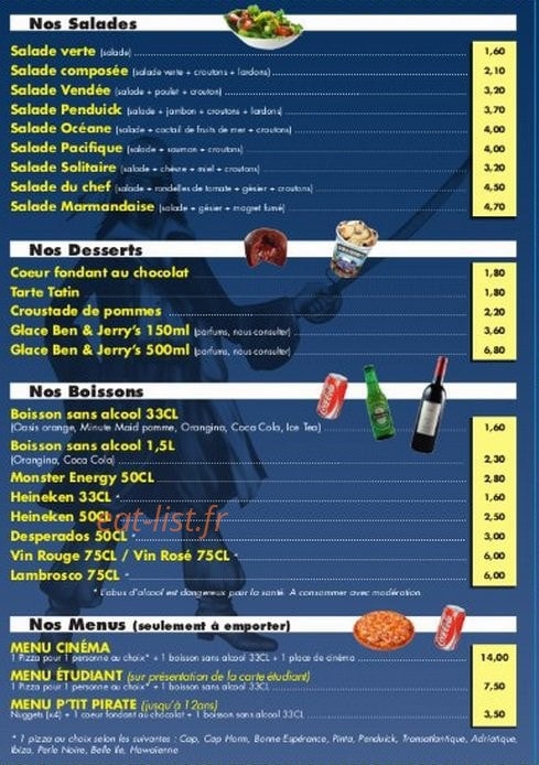 Cap Pizza — carte page 6