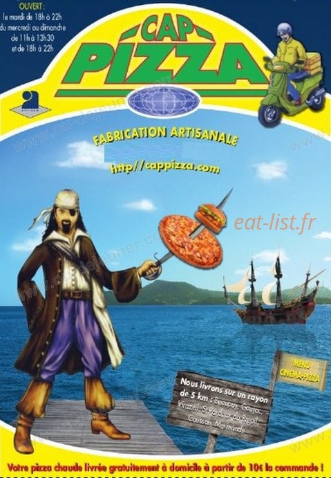 Cap Pizza — carte page 1
