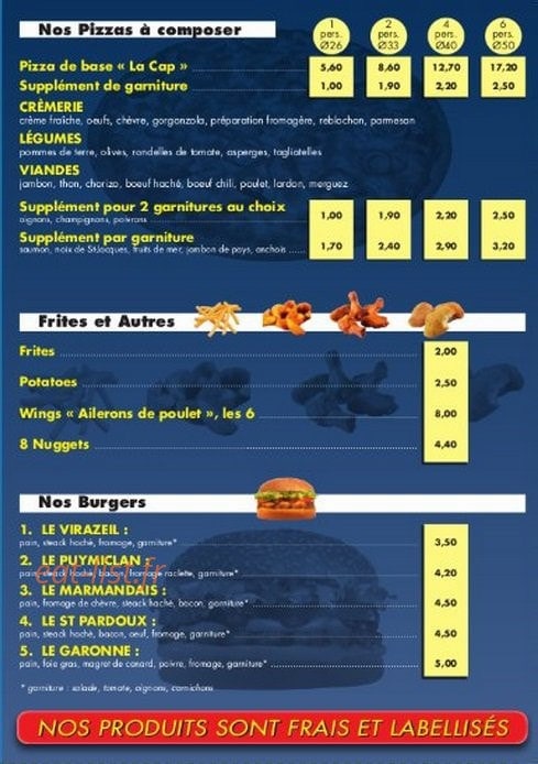 Cap Pizza — carte page 4