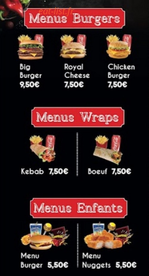 Chicken tacos — carte page 1