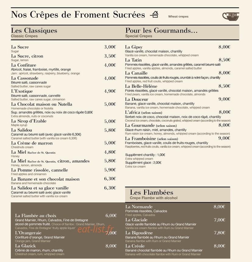La Bolee — carte page 2