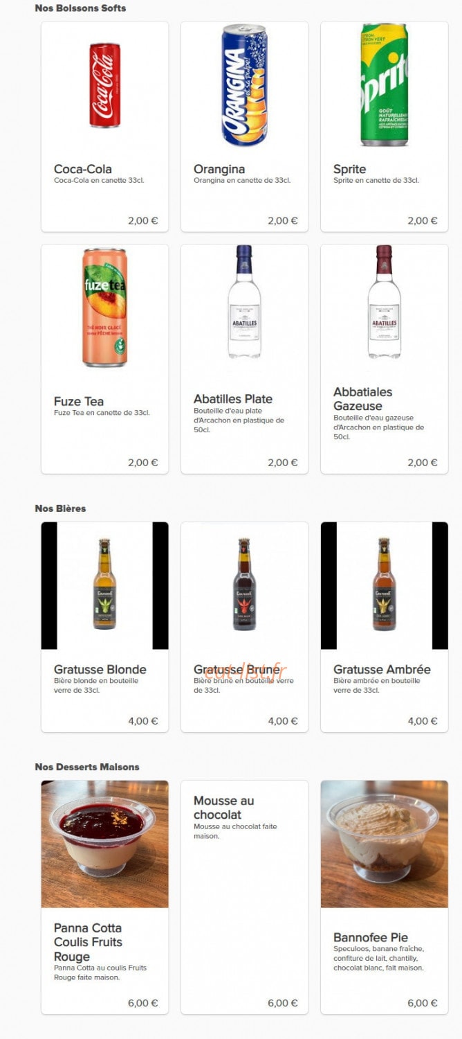 La Cave à Pizza — carte page 3