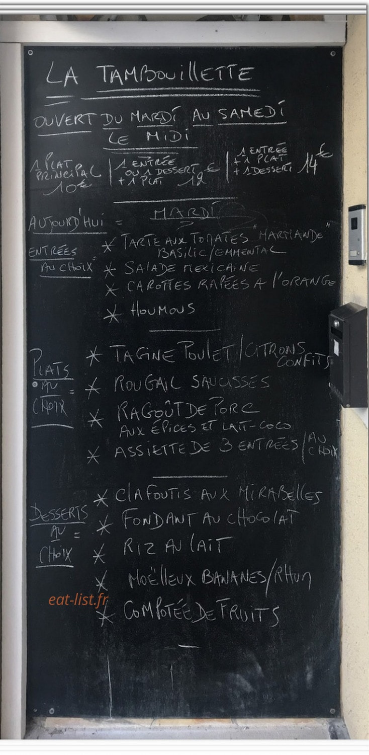 La Tambouillette — carte page 1