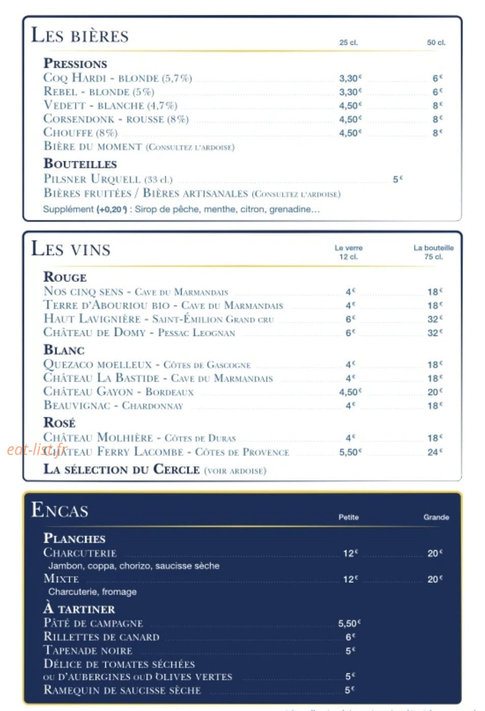 Le Cercle — carte page 4