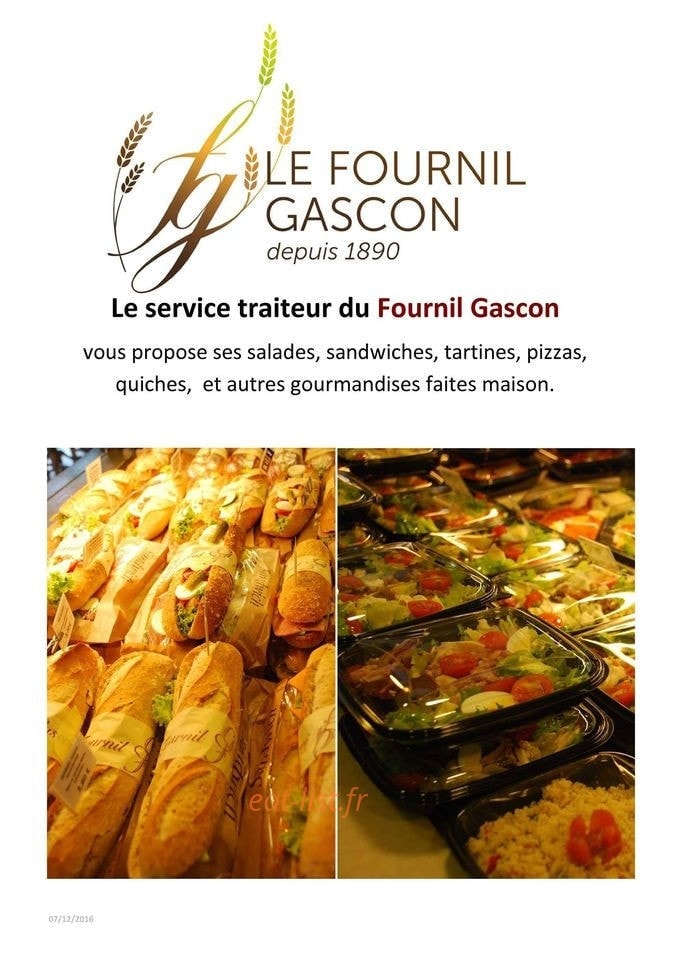Le fournil gascon — carte page 1