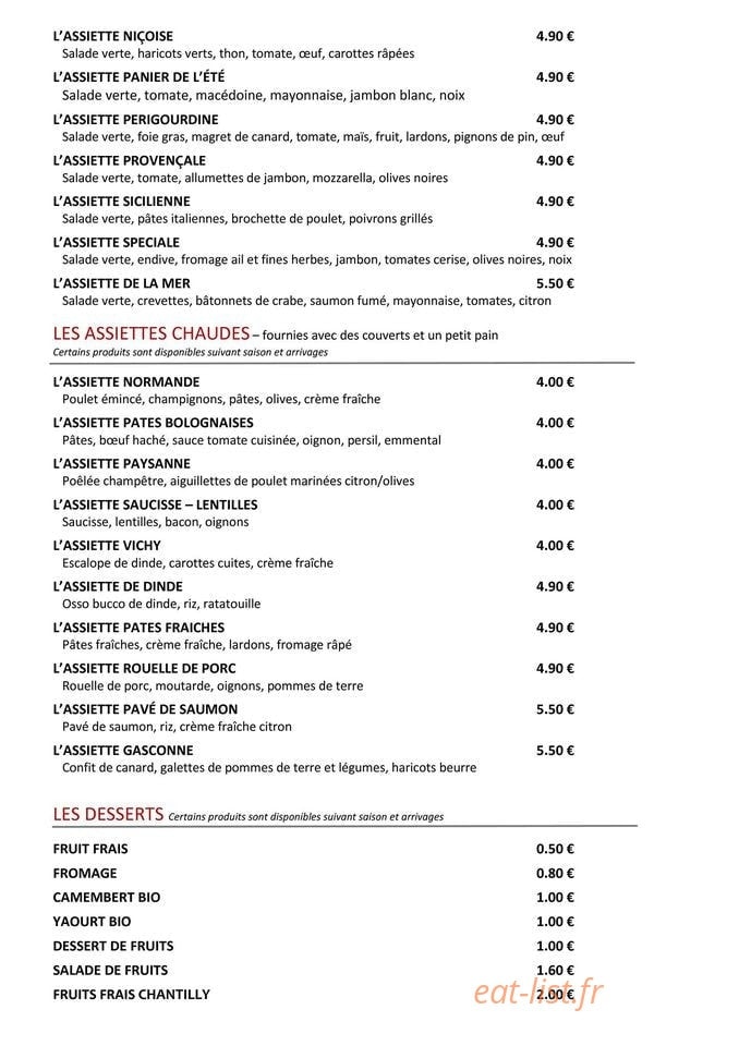 Le fournil gascon — carte page 7
