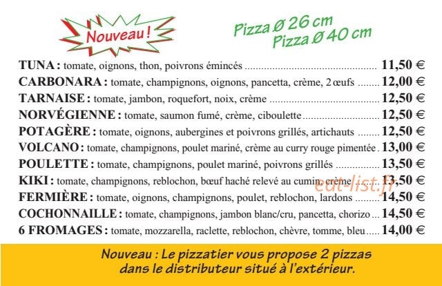 Le Pizzatier — carte page 4