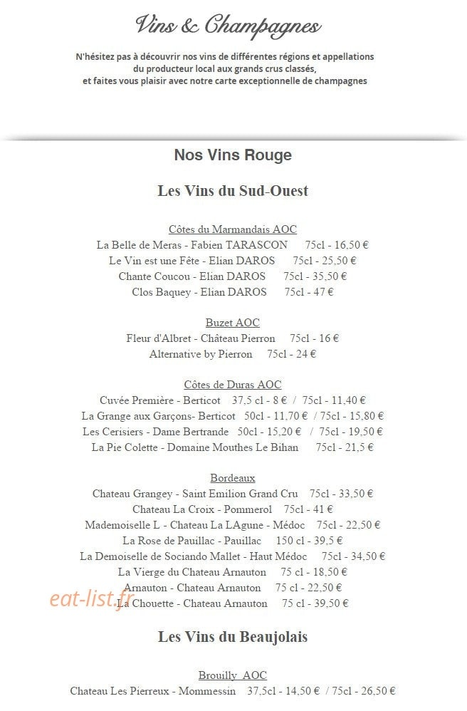 Les Glycines — carte page 6
