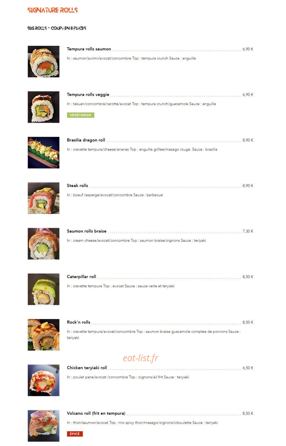 Omakaze — carte page 3