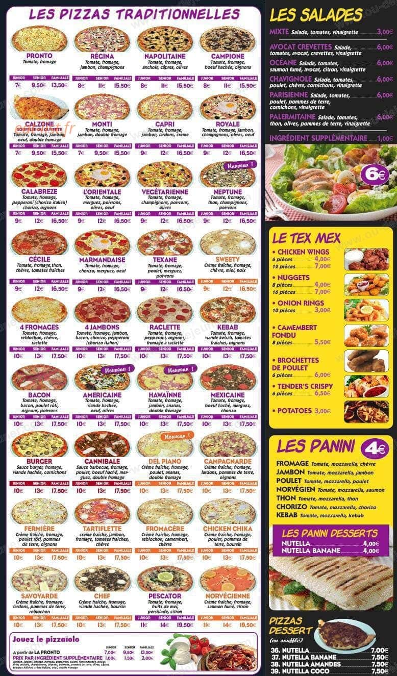 Pizza Pronto — carte page 2