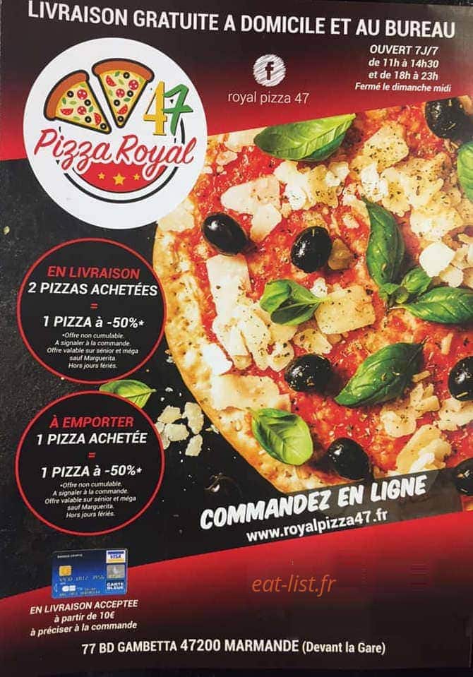 Royal pizza 47 — carte page 1