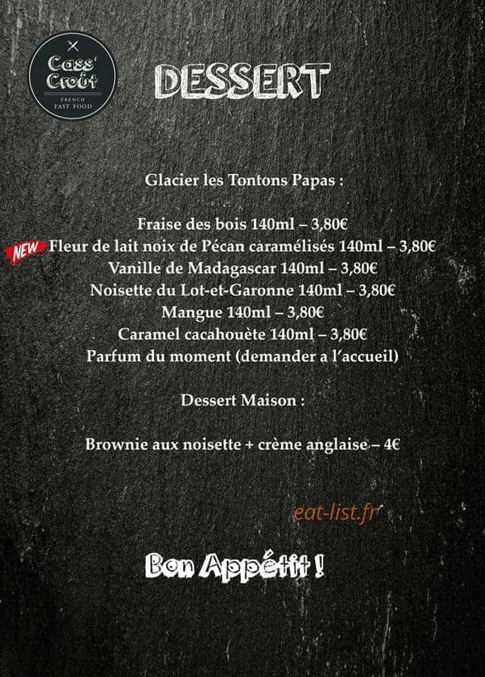 Cass'croût — carte page 3