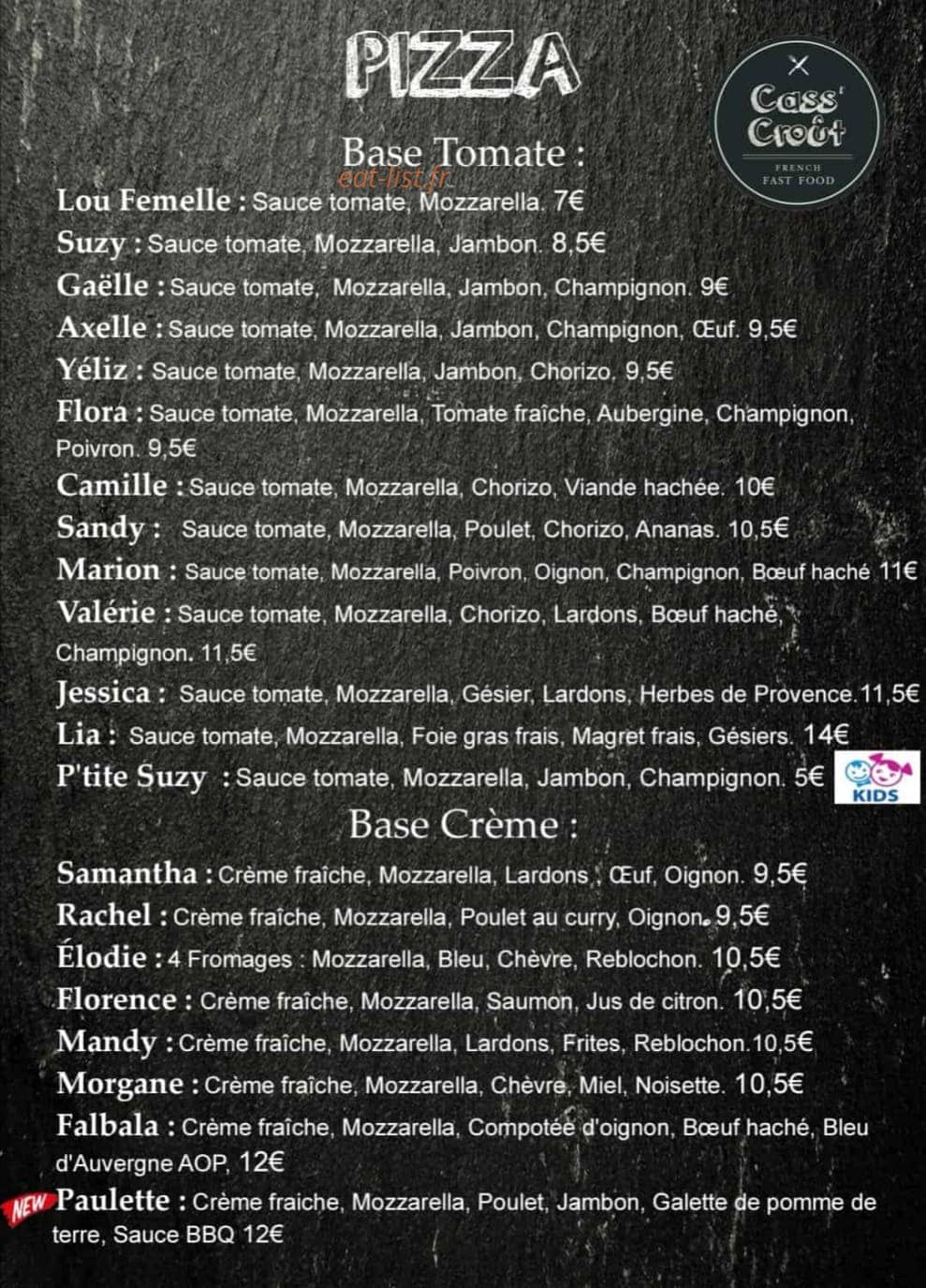 Cass'croût — carte page 2