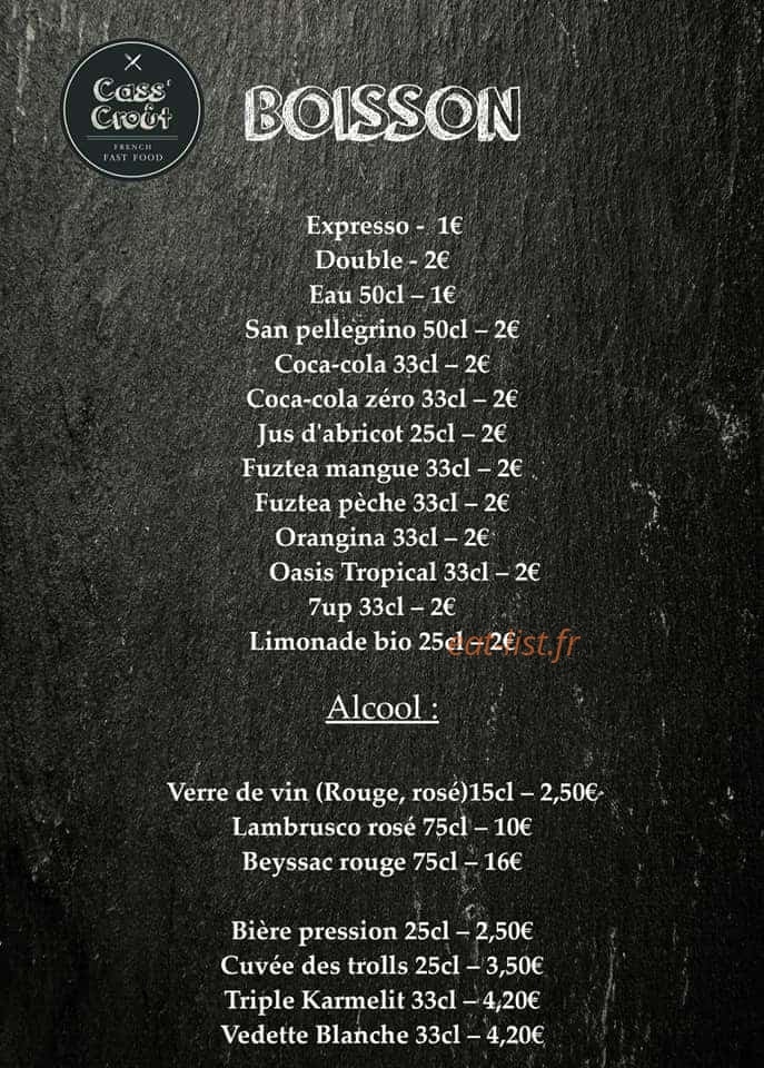 Cass'croût — carte page 4