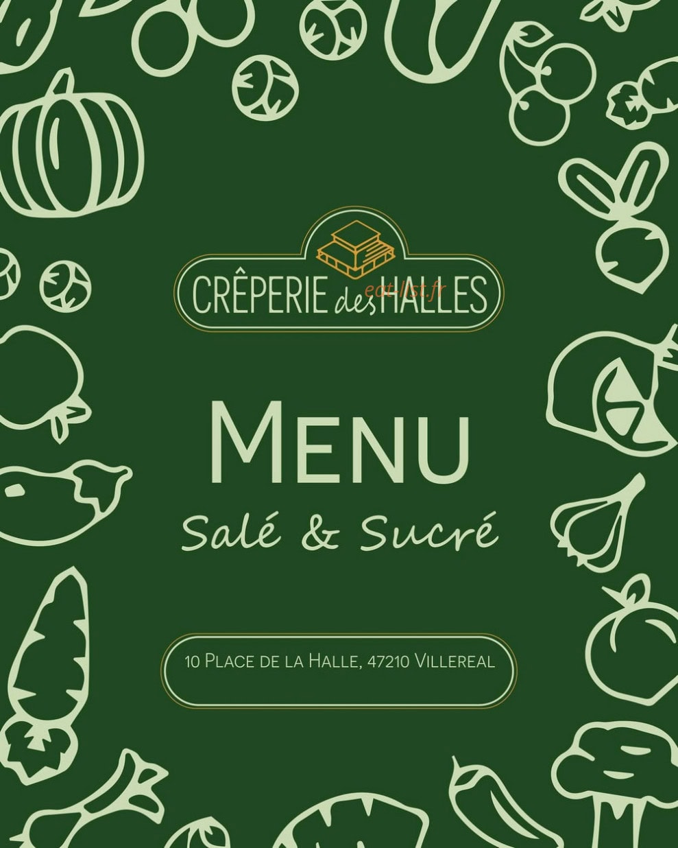Crêperie des Halles — carte page 1