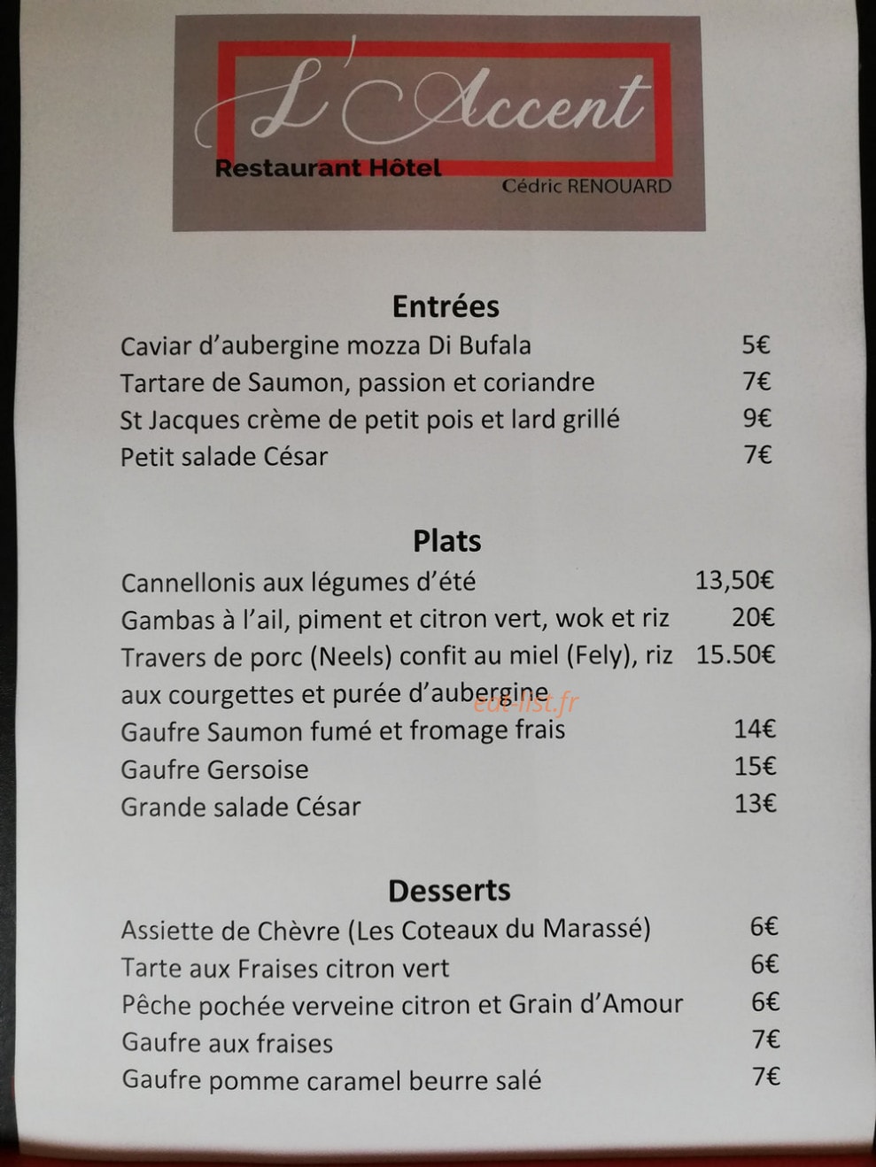 L’accent — carte page 1