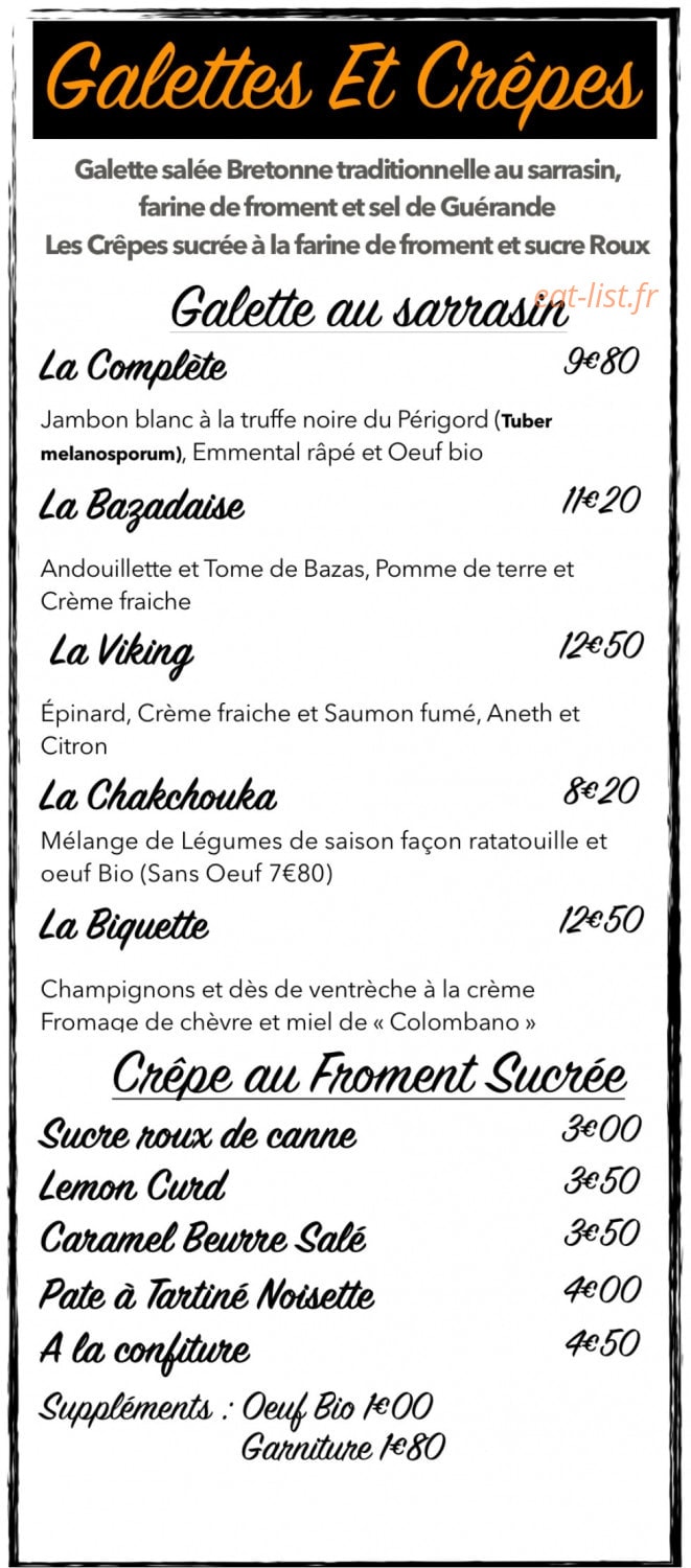 Globe Traiteur Gascon — carte page 2