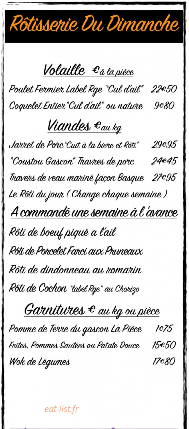 Globe Traiteur Gascon — carte page 6