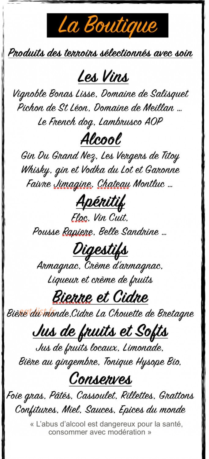 Globe Traiteur Gascon — carte page 7