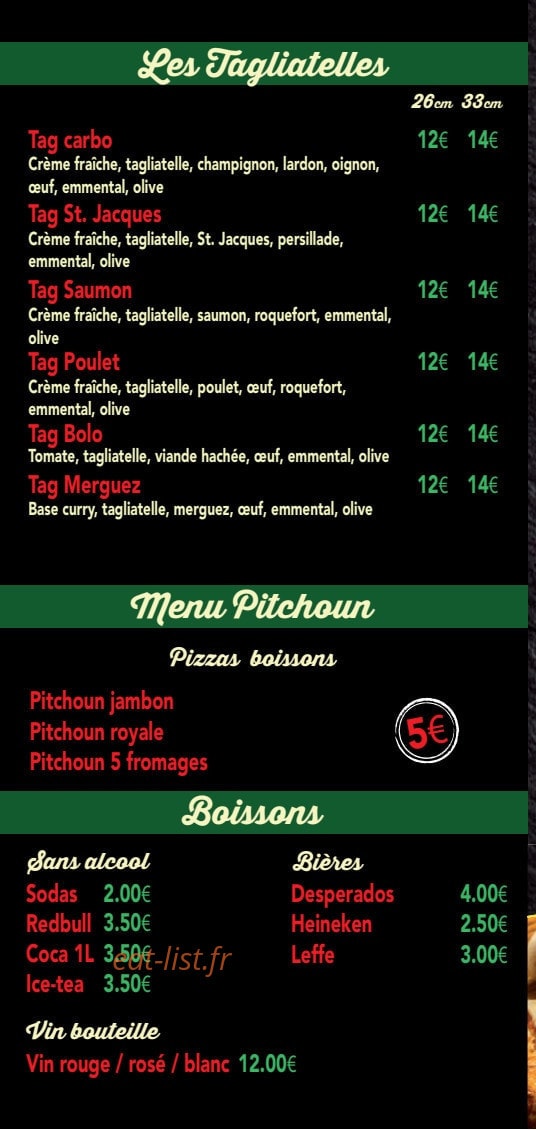 Pizz'Buffet — carte page 6
