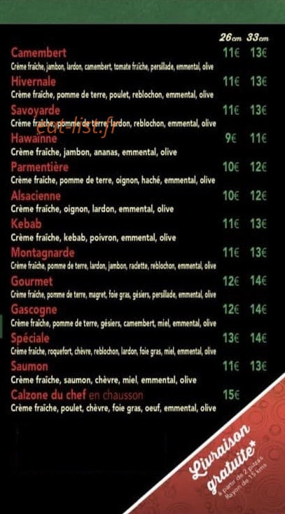 Pizz'Buffet — carte page 4