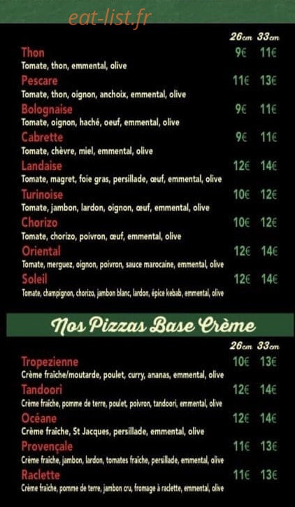 Pizz'Buffet — carte page 3
